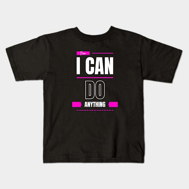 Colorful I Can Do Anything Christian Design Kids T-Shirt by Brixx